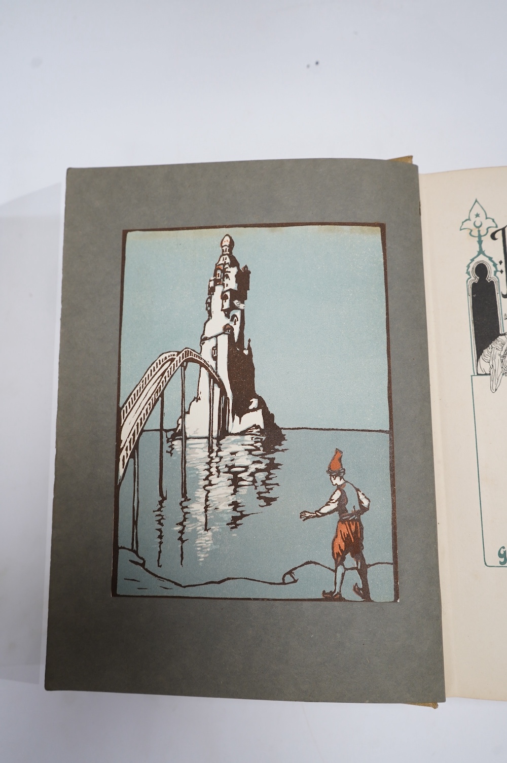 Colour plate books - 9 works - Kúnos, Ignácz (editor) - Forty-Four Turkish Fairy Tales, illustrated by Willy Pogany, with 16 tipped-in colour plates, [1913] and Bates, H.E - Down the River, illustrated by Agnes Miller Pa